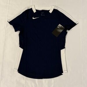 Nike Volleyball Jersey Girls Medium Navy Blue White Short Sleeve CQ8710-420